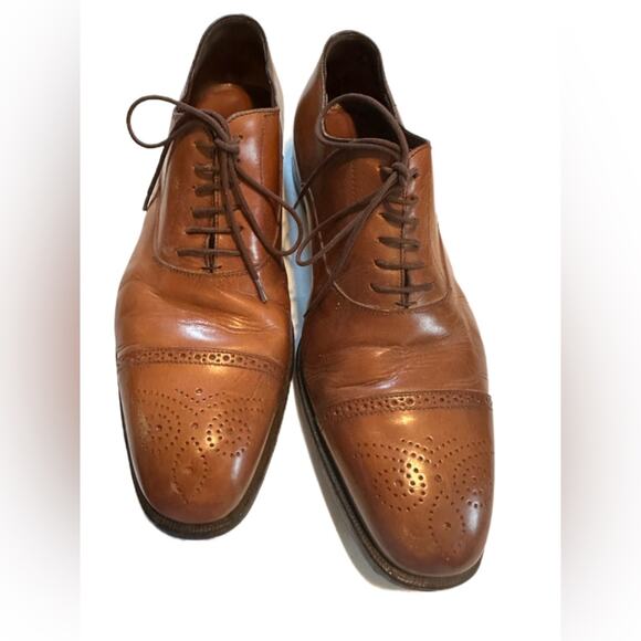 Fratelli Rossetti Brown Cap Toe Men's Leather Lace Up Dress Shoes Size 7.5 - Picture 1 of 6